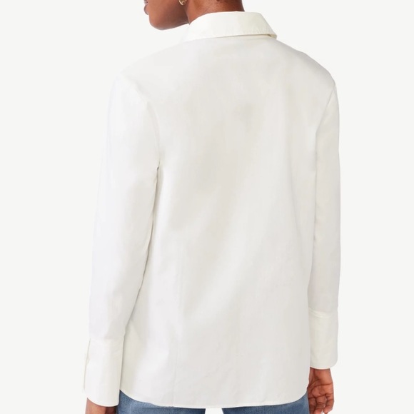 Scoop Women's Tie Neck Poplin Shirt - Picture 6 of 7